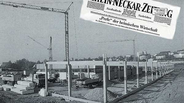 Zeitungsausschnitt zum Neubau von H+K
