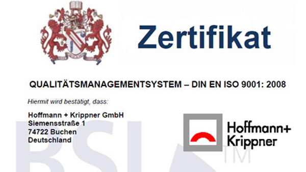 Zertifikat Qualitätsmanagement