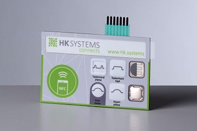 Folientastatur mit integriertem NFC Chip