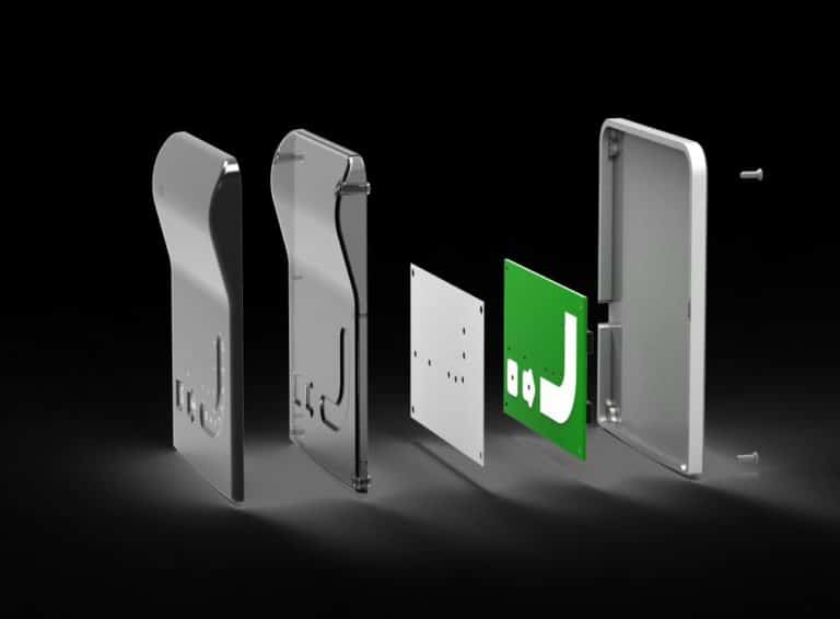 Hoffmann + Krippner In-Mold-Decoration Demonstrator in Explosionsdarstellung