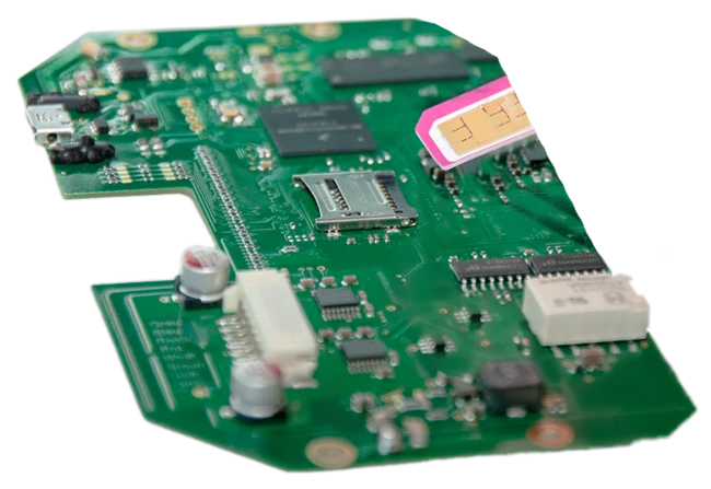 Leiterplatte mit SIM-Karte