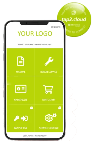 Handy scannt NFC Tag tap2.cloud