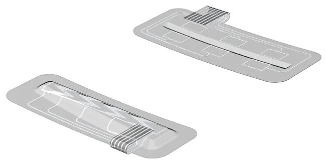 Verformte kapazitive Sensorfolie